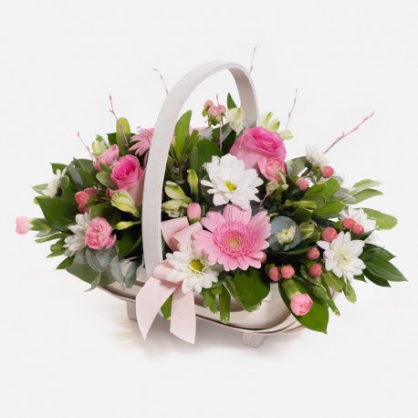 Baby Girl Basket Arrangement